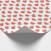 Süßes Pfirsichmuster Geschenkpapier (Ecke)