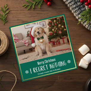 Süßes Pfoten-Welpen-Foto Frohe Weihnachten