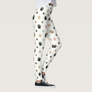Süßes Pfotenabdruck-Muster Minimal Pet Design Leggings