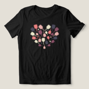 Süßes Pickleball-Schläger-Herz Tri-Blend Shirt