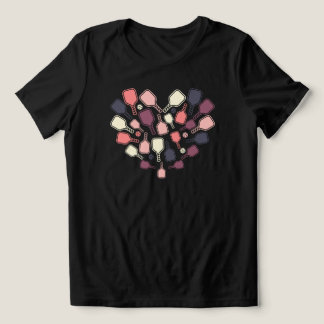 Süßes Pickleball-Schläger-Herz Tri-Blend Shirt