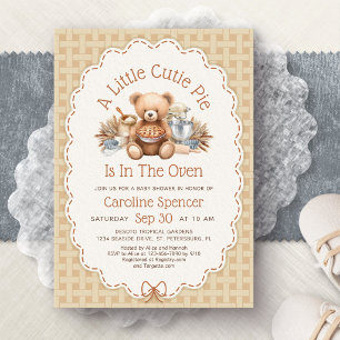 Süßes Pie Autumn Backen Baby Shower Einladung