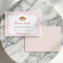 Süßes-Pie-Rosa-Gingham-Windel-Raffelkarte