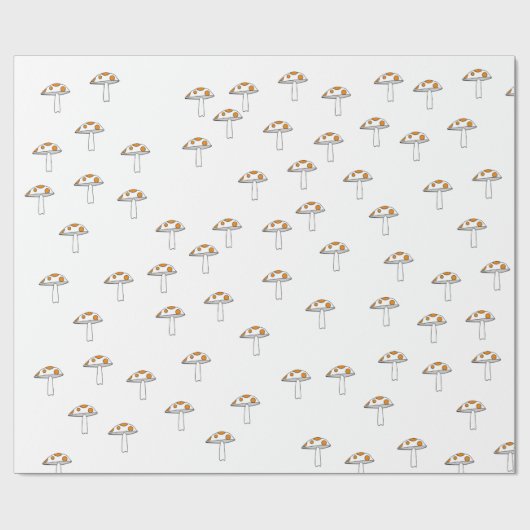 Süßes Pilz-Packpapier Geschenkpapier (Flach)