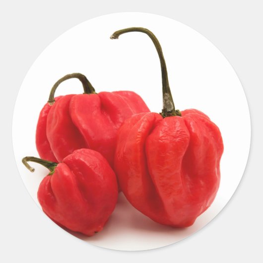 Süßes Pimento Paprikaschoten Runder Aufkleber (Vorderseite)