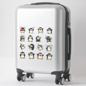 Süßes Pinguin-Emoji-Sticker-Pack Aufkleber (Koffer)