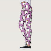 Süßes Pinguin-Muster Lila Muster Leggings (Links)