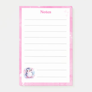 Süßes Pinguin Notizbuch Post-it Klebezettel