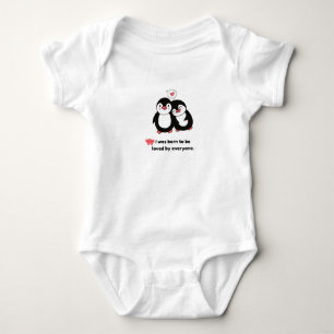 Süßes Pinguin-Paar - Ich wurde geboren, um von all Baby Strampler