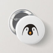 Süßes Pinguingesicht Button (Vorne & Hinten)