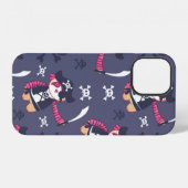 Süßes Piraten-Panda-Bär-Muster iPhone Hülle (Rückseite (Horizontal))
