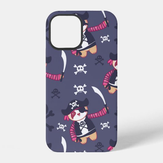 Süßes Piraten-Panda-Bär-Muster iPhone Hülle (Rückseite)