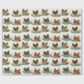 Süßes Pixel-Hühner-Muster Geschenkpapier (Flach)