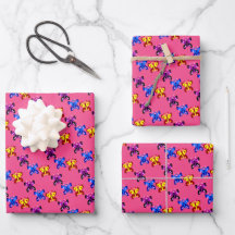 Süßes Pixel-Schmetterlingsmuster mit heißem rosa H