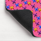 Süßes Pixel-Schmetterlingsmuster mit heißem rosa H Mousepad (Ecke)