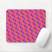Süßes Pixel-Schmetterlingsmuster mit heißem rosa H Mousepad (Mit Mouse)