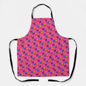 Süßes Pixel-Schmetterlingsmuster mit heißem rosa H Schürze (Vorderseite)