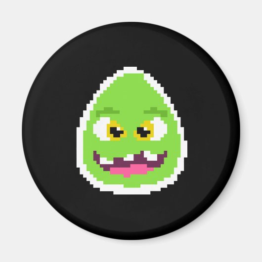 Süßes pixeliges Eiermonster Magnet (Vorne)