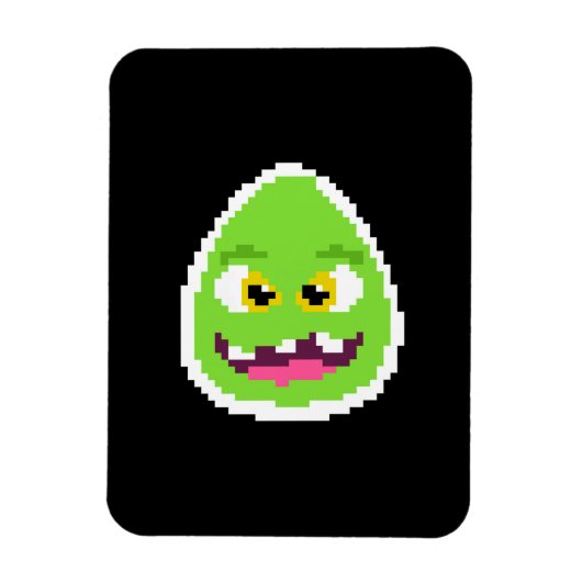 Süßes pixeliges Eiermonster Magnet (Vertikal)