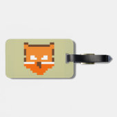 Süßes pixeliges Fuchsgesicht Gepäckanhänger (Rückseite horizontal)