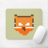 Süßes pixeliges Fuchsgesicht Mousepad (Mit Mouse)