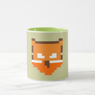 Süßes pixeliges Fuchsgesicht Tasse