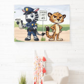 süßes Polizei-Zebra & Gepard Banner (InSitu)