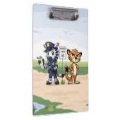 süßes Polizei-Zebra & Gepard Klemmbrett (Rechts)