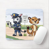 süßes Polizei-Zebra & Gepard Mousepad (Mit Mouse)