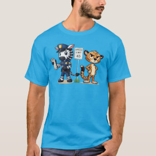 süßes Polizei-Zebra & Gepard T-Shirt