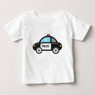 Süßes Polizeiauto mit Sirene Baby T-shirt