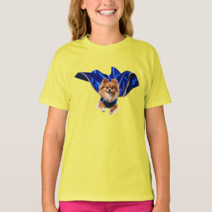 Süßes Pomeranian-Superhelden-Kinder-T-Shirt T-Shirt