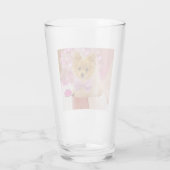 Süßes Pomeranian-Welpe Glas (Rückseite)