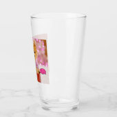 Süßes Pomeranian-Welpe Glas (Links)