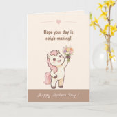 Süßes Pony, toller Tag Muttertagskarte Karte (Gelbe Blume)