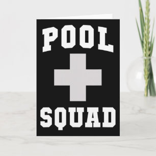 Süßes Pool-Team Retter Dispatch Rettungsschwimmer Karte