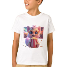 Süßes Popcorn-Kitty-T-Shirt