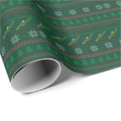 Süßes Posaunen-Weihnachts-Pullovermuster Geschenkpapier (Rolleneckpunkt)