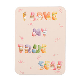 Süßes positives motivierendes flexibles Foto-Magne Magnet