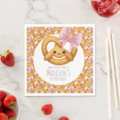 Süßes Pretzel-Mädchen Geburtstagsfeier Serviette (Beispiel)