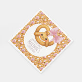 Süßes Pretzel-Mädchen Geburtstagsfeier Serviette (Ecke)