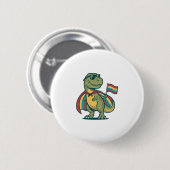 Süßes Pride-Dinosaurier-Vektor-Shirt-Design_1 Button (Vorne & Hinten)