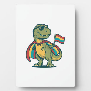 Süßes Pride-Dinosaurier-Vektor-Shirt-Design_1 Fotoplatte