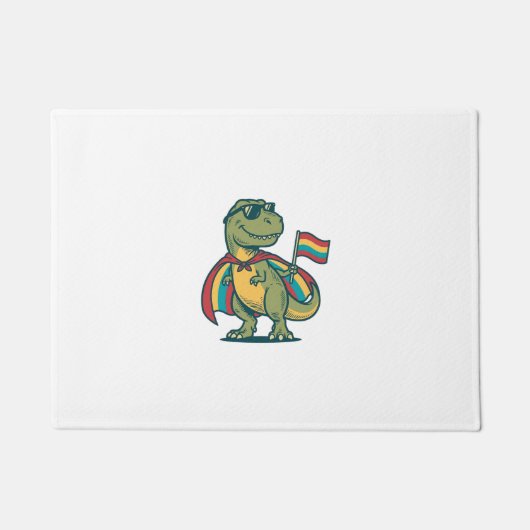Süßes Pride-Dinosaurier-Vektor-Shirt-Design_1 Fußmatte (Vorderseite)