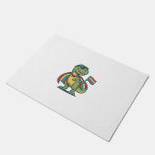 Süßes Pride-Dinosaurier-Vektor-Shirt-Design_1 Fußmatte (Schrägansicht)