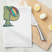 Süßes Pride-Dinosaurier-Vektor-Shirt-Design_1 Geschirrtuch (Viertel Falte)