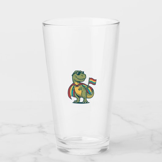 Süßes Pride-Dinosaurier-Vektor-Shirt-Design_1 Glas (Vorderseite)