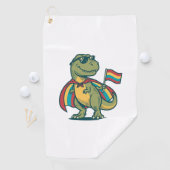 Süßes Pride-Dinosaurier-Vektor-Shirt-Design_1 Golfhandtuch (Insitu)