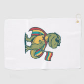 Süßes Pride-Dinosaurier-Vektor-Shirt-Design_1 Golfhandtuch (Horizontal)