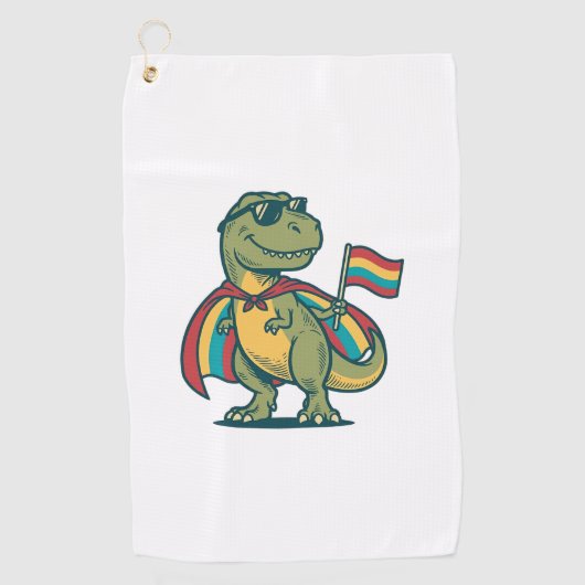 Süßes Pride-Dinosaurier-Vektor-Shirt-Design_1 Golfhandtuch (Vorderseite)